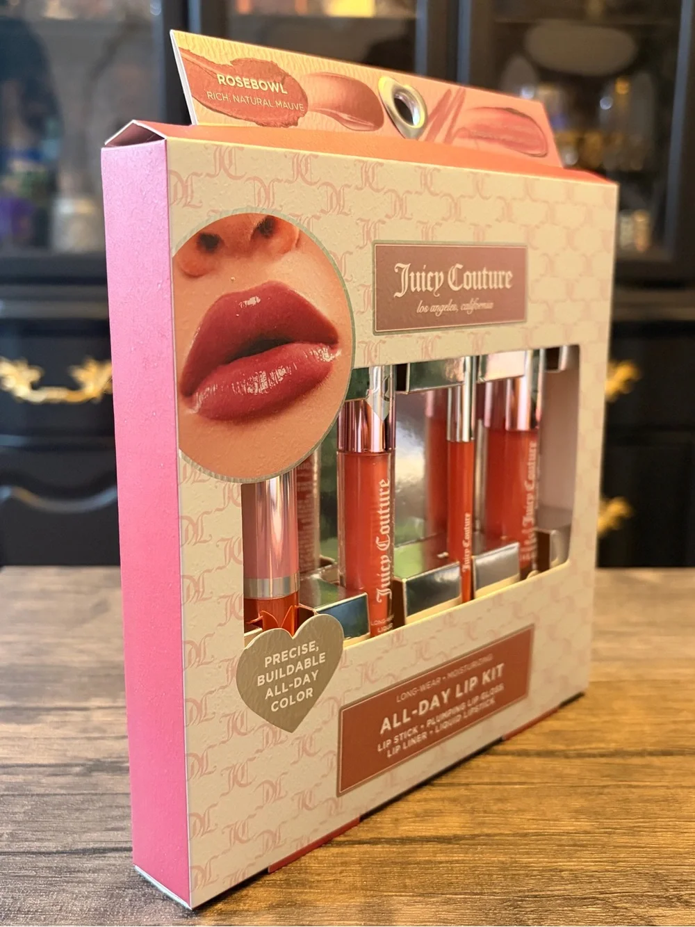 Juicy Couture All-Day Lip Kit - Rosebowl Pink 4pcs set